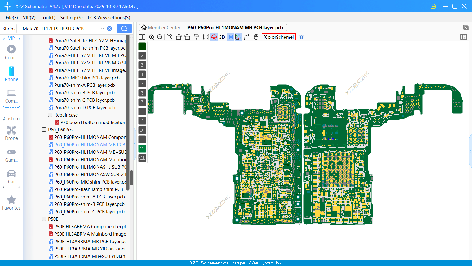 Huawei P60_P60Pro-HL1MONAM MB PCB Layer